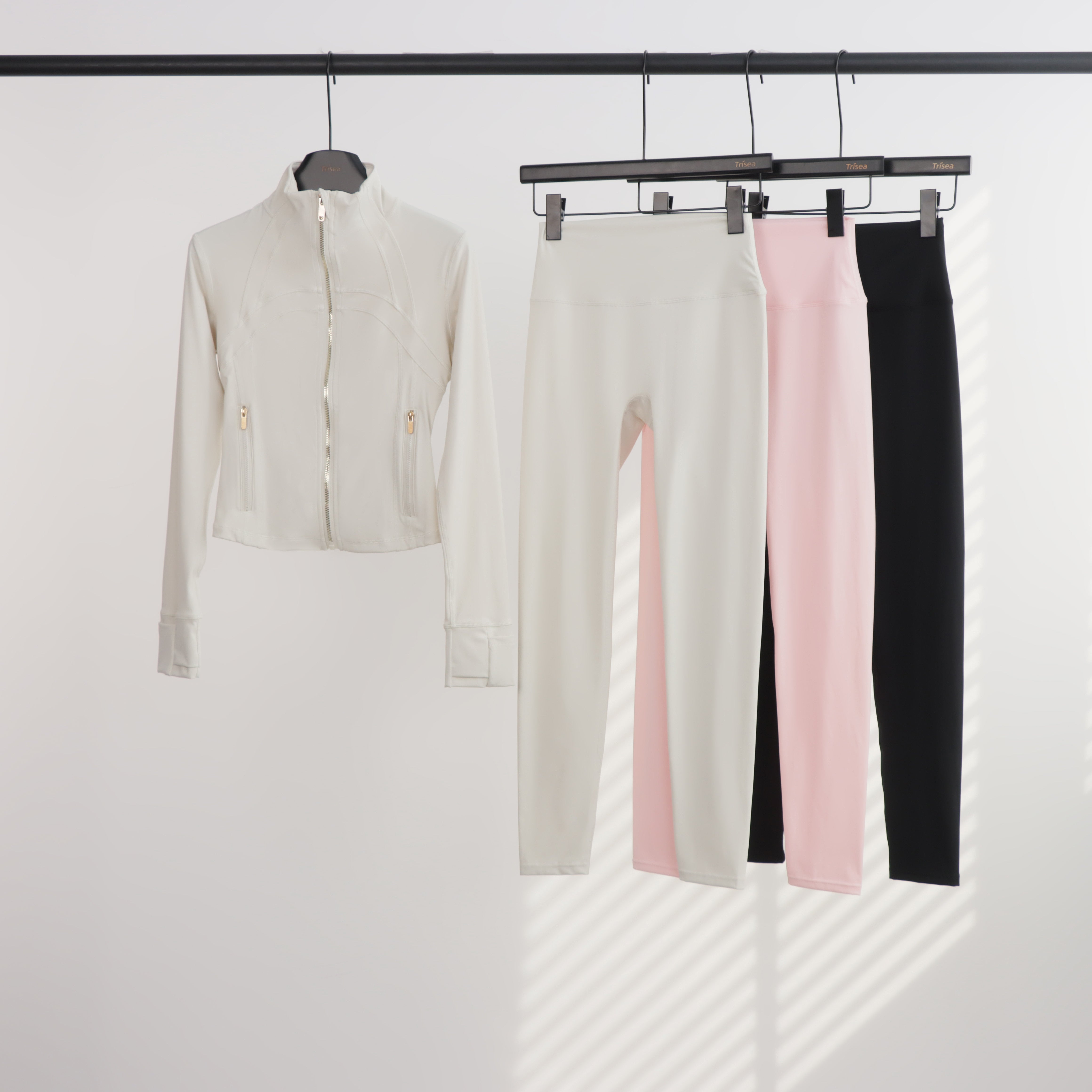 Lu Gold Zip Leggings & Cropped Jacket Sets (20+ Colours)