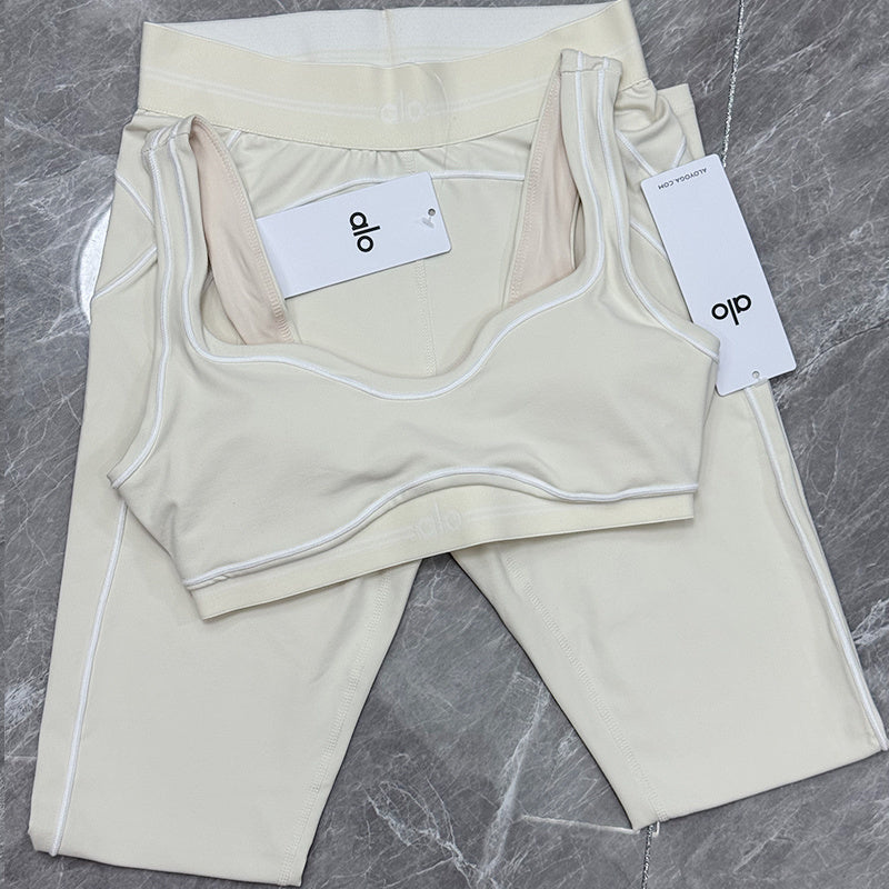 Creamy beige Premium Yoga Leggings Sets