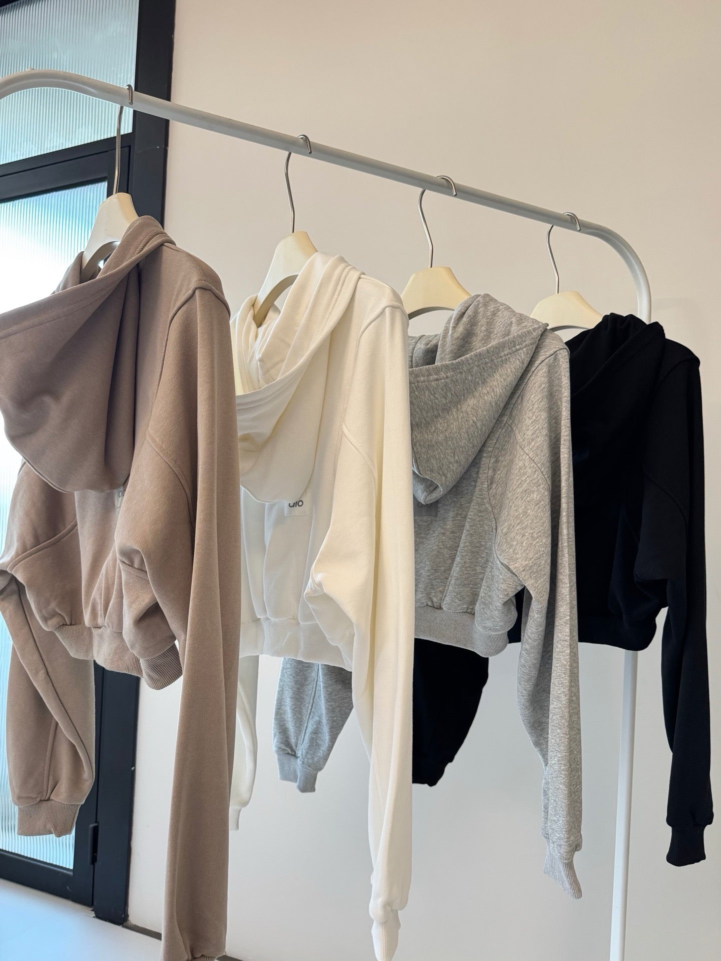 A L O Cropped Hoodies