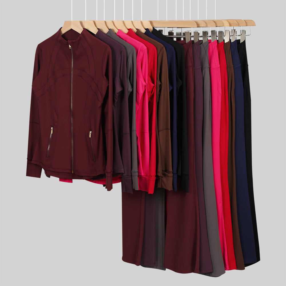 Lu Gold Zip Flared Sets (15 Colours)