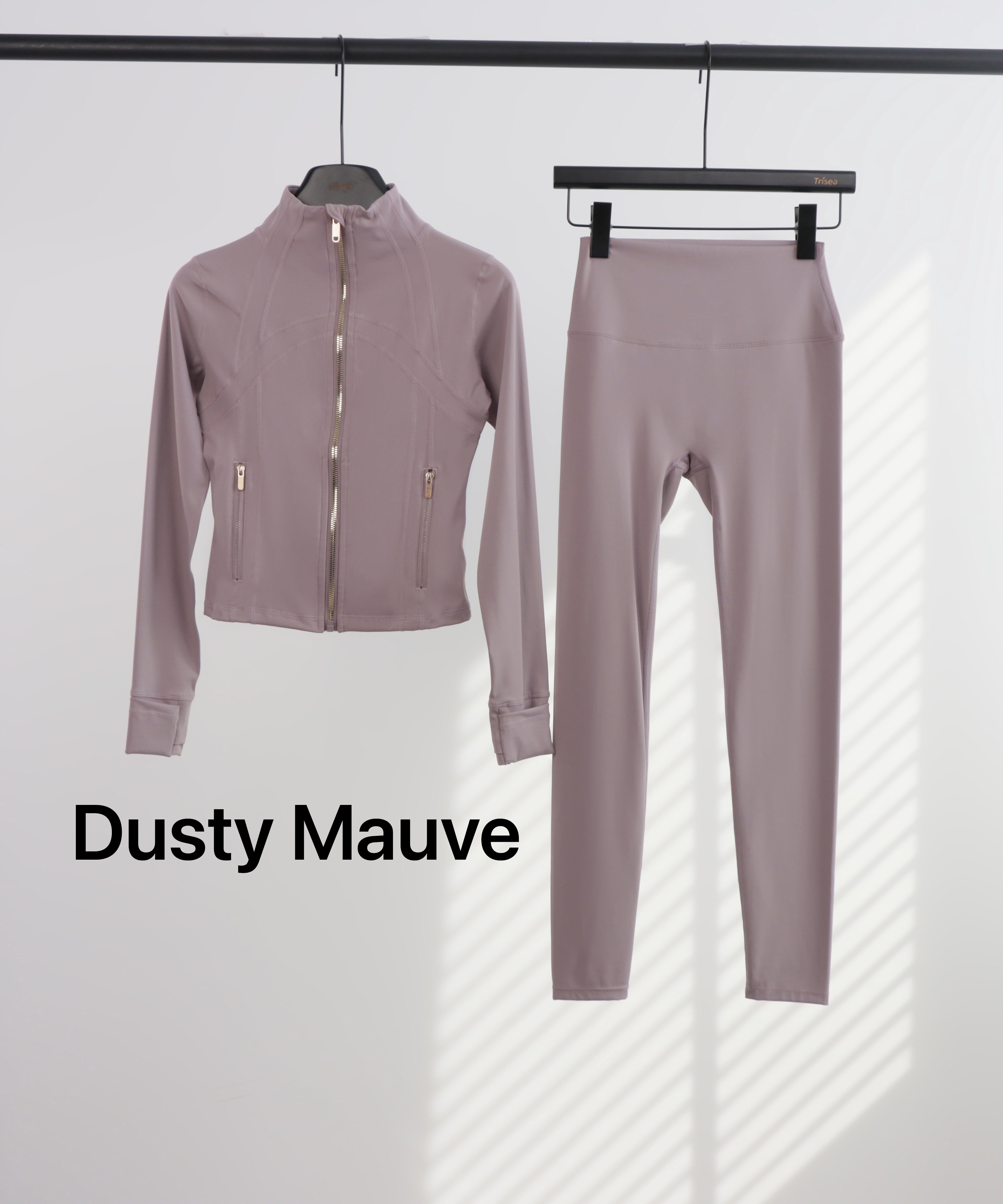 Lu Gold Zip Leggings & Cropped Jacket Sets (20+ Colours)