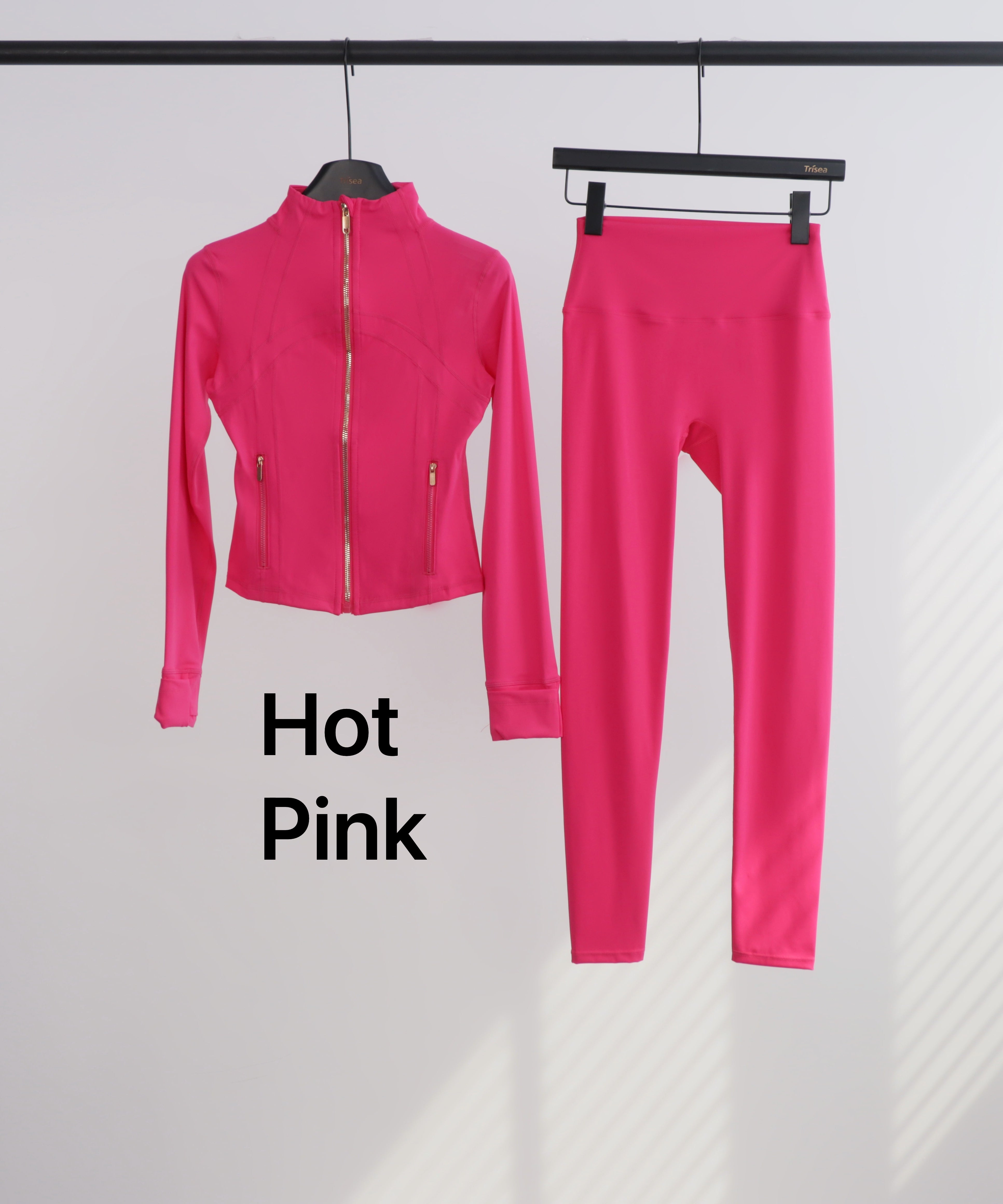 Lu Gold Zip Leggings & Cropped Jacket Sets (20+ Colours)