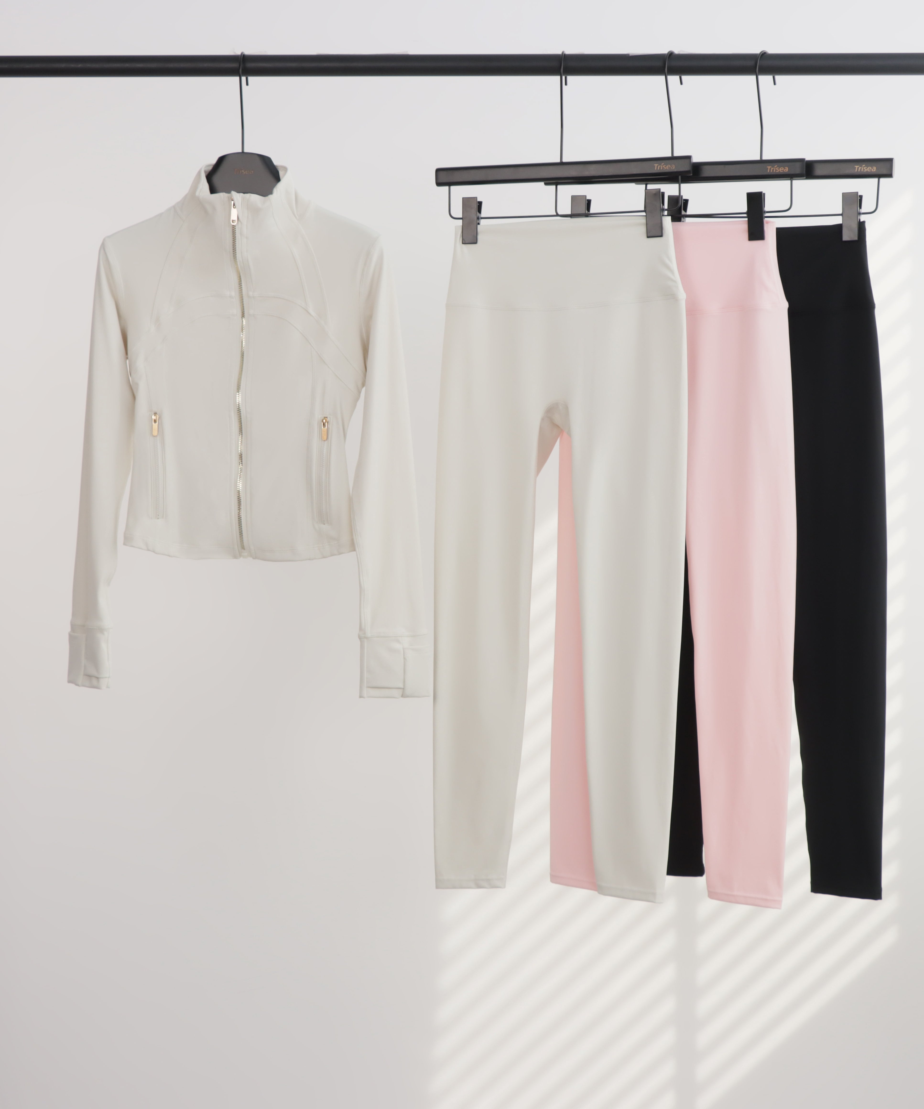 Lu Gold Zip Leggings & Cropped Jacket Sets (20+ Colours)