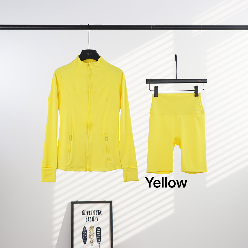 Lu Full Coloured Jacket & Short Sets