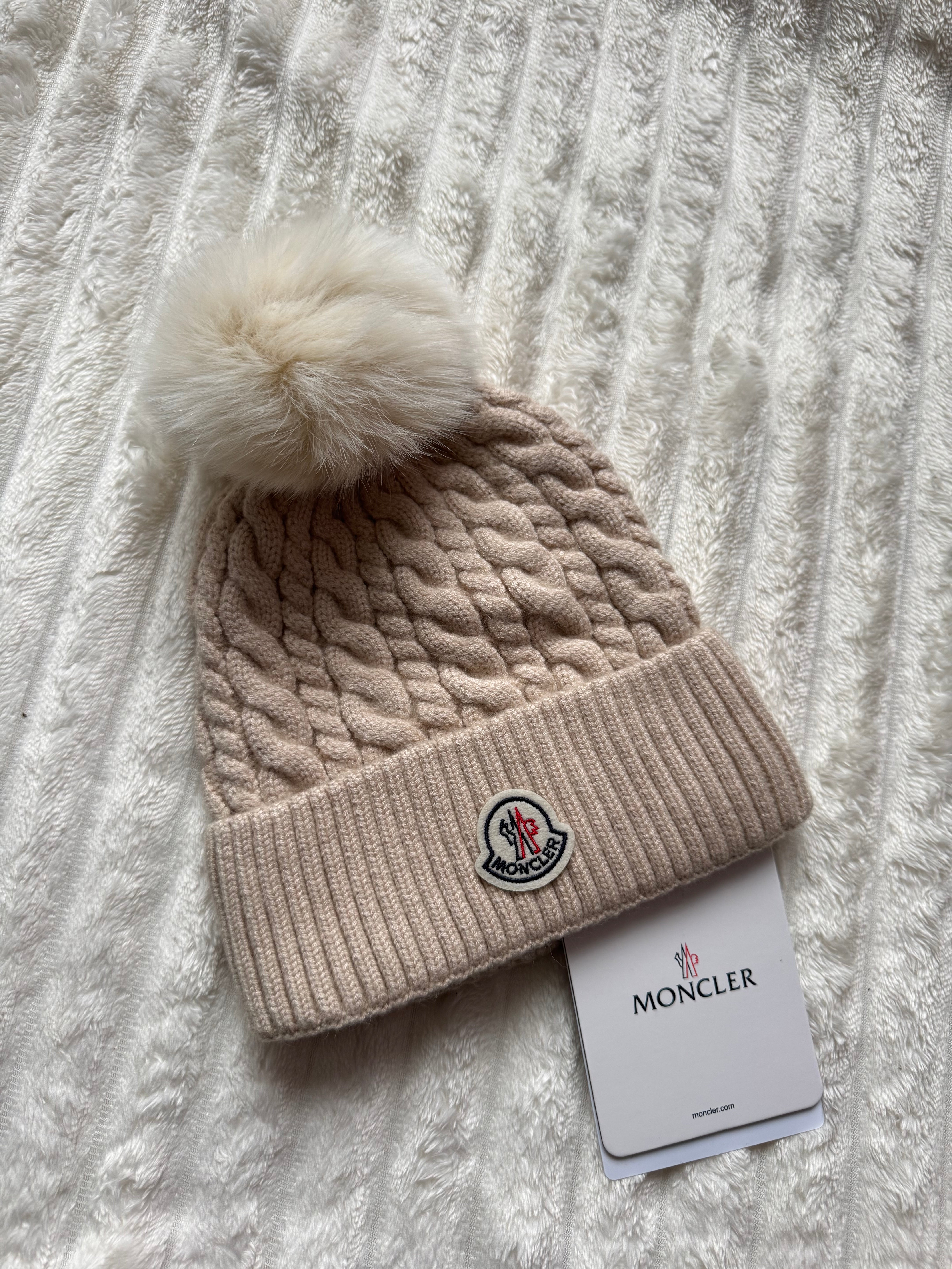 Beige Bobble Hat