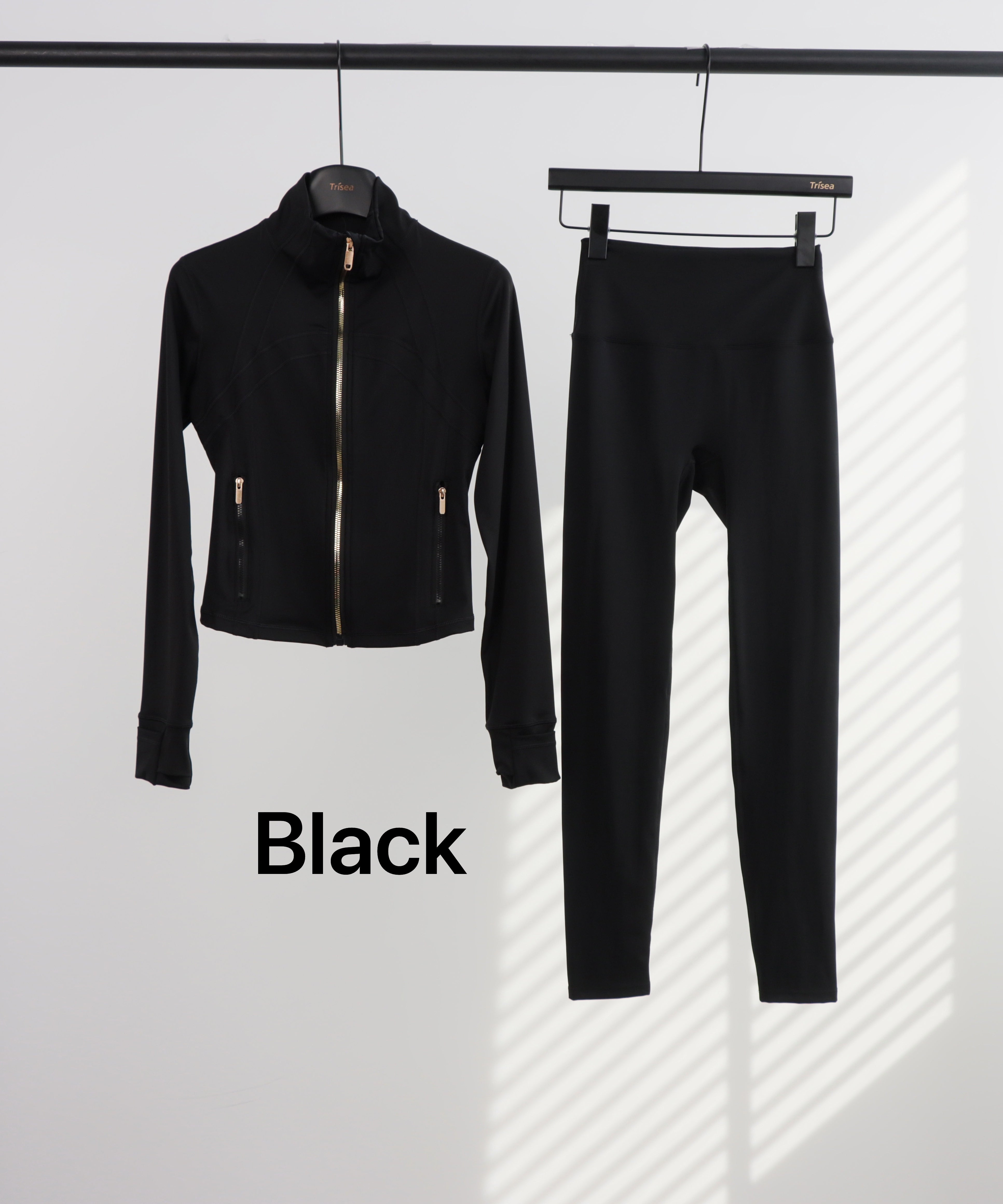 Lu Gold Zip Leggings & Cropped Jacket Sets (20+ Colours)