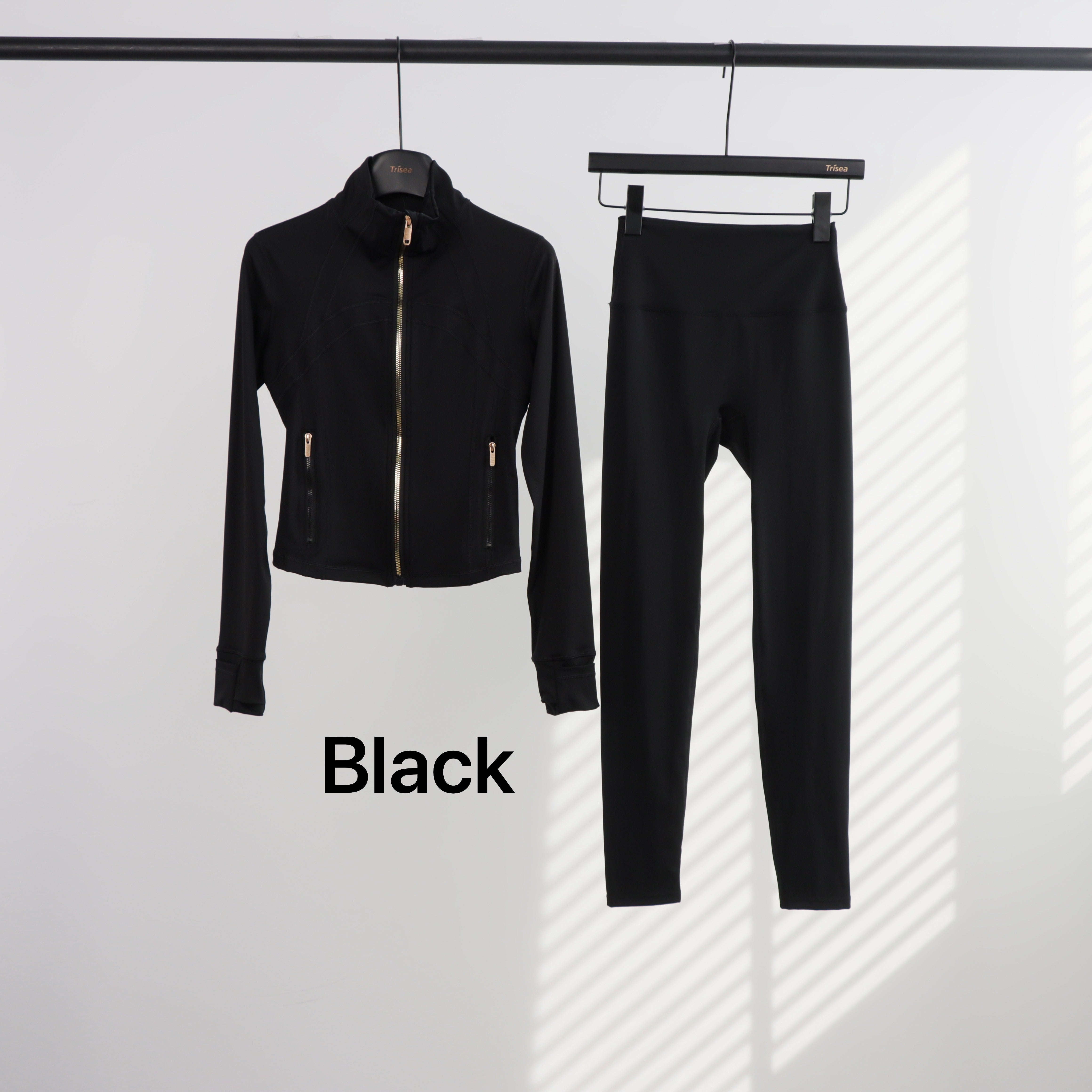 Lu Gold Zip Leggings & Cropped Jacket Sets (20+ Colours)