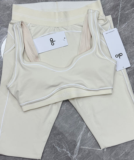 Creamy beige Premium Yoga Leggings Sets