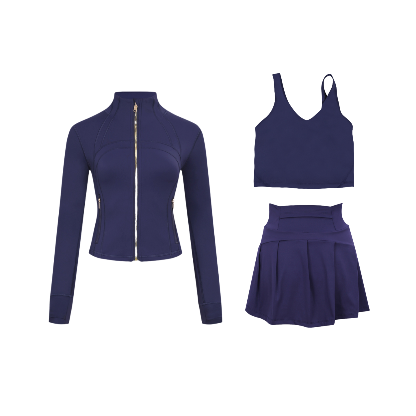 3 Piece Skirt, Bra & Jacket Sets