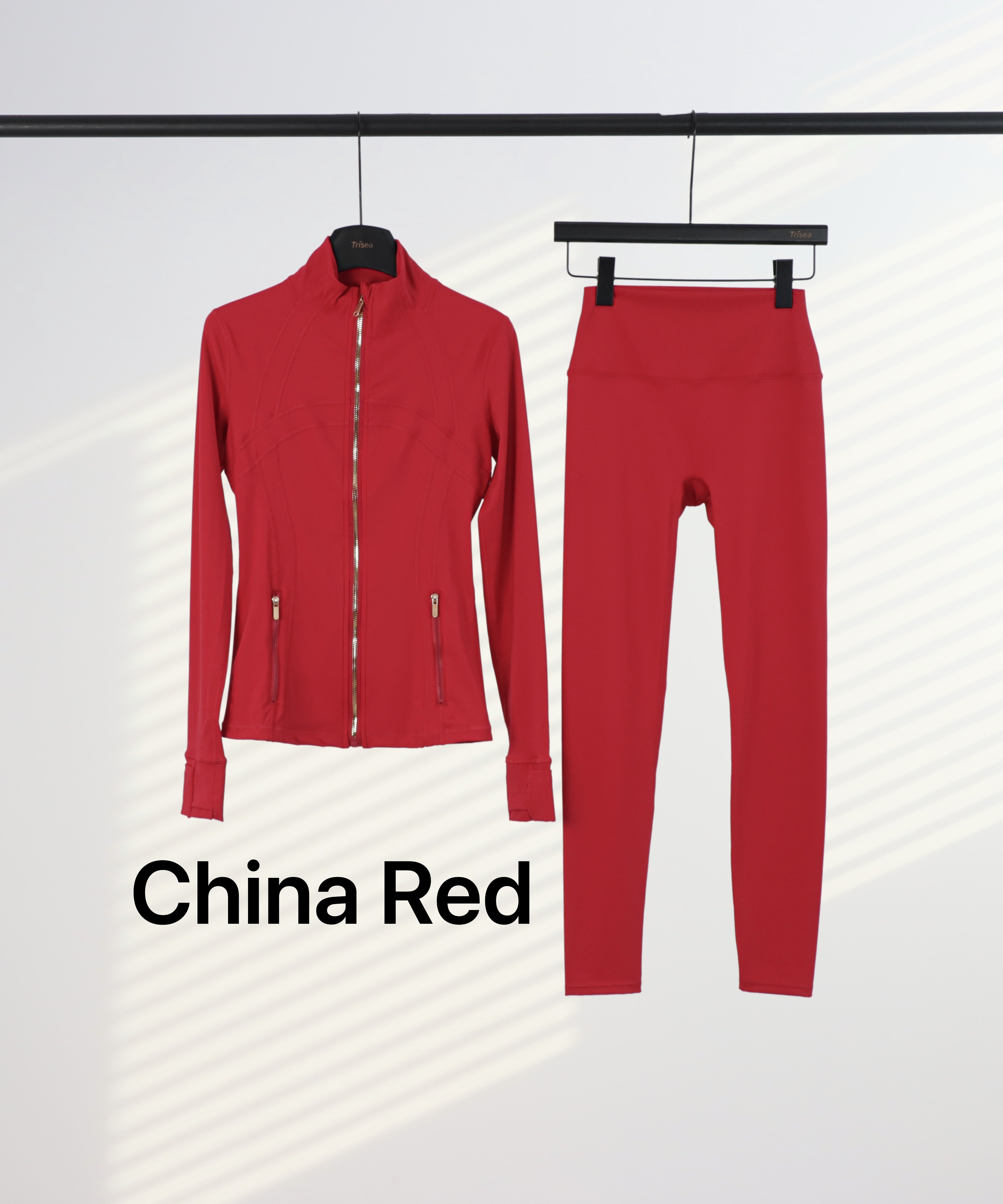 Lu Gold Zip Leggings & Jacket Sets (20+ Colours)