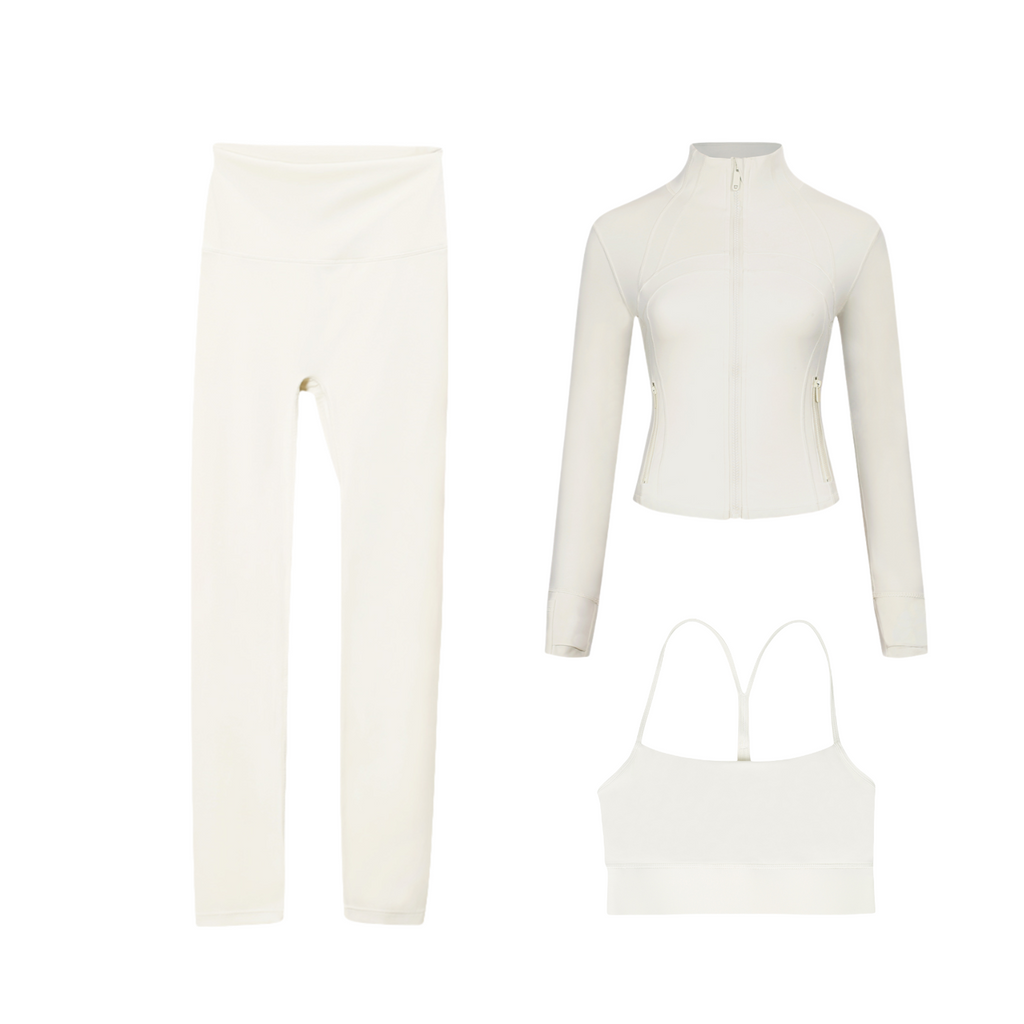3 Piece Leggings, Bra & Jacket Sets