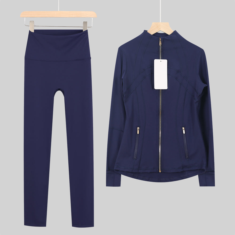 Lu Gold Zip Leggings Gym Full Sets - Write Colour in “Order Instructions” Section