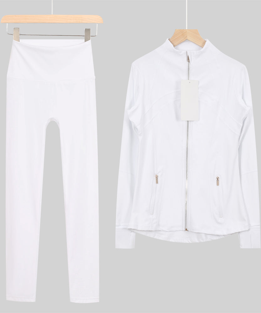 Lu Gold Zip Leggings Gym Full Sets - Write Colour in “Order Instructions” Section