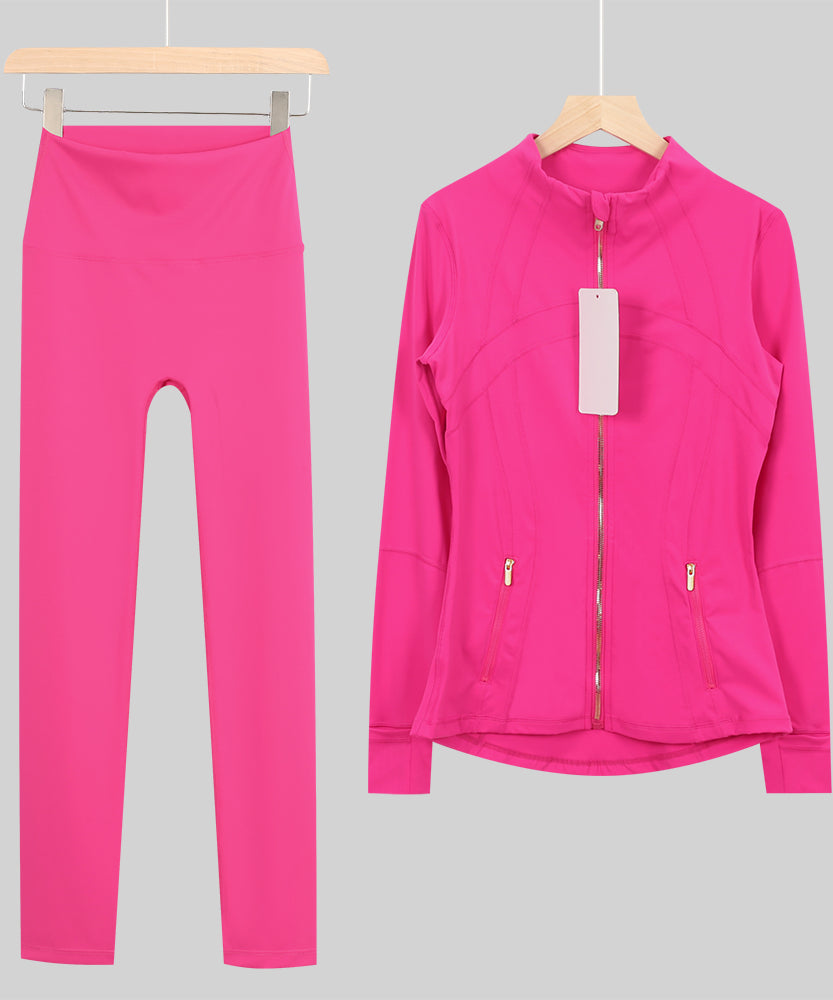 Lu Gold Zip Leggings Gym Full Sets - Write Colour in “Order Instructions” Section