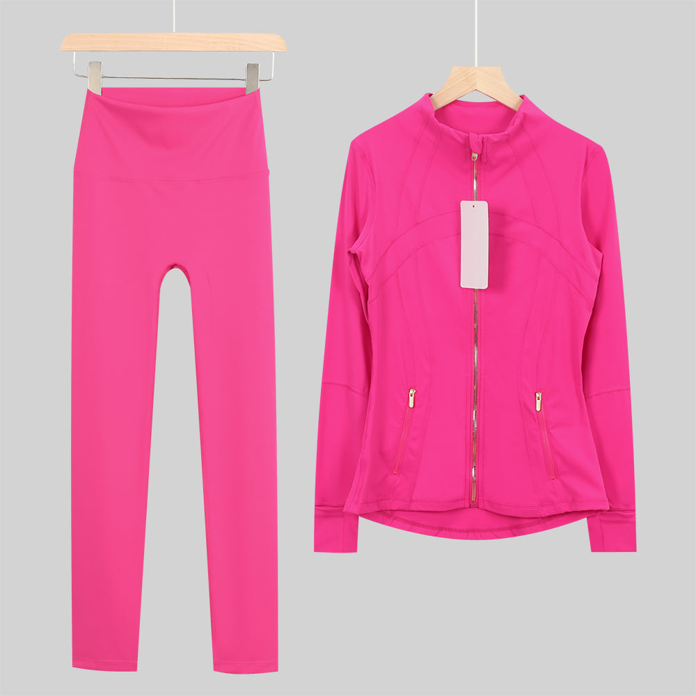 Lu Gold Zip Leggings Gym Full Sets - Write Colour in “Order Instructions” Section