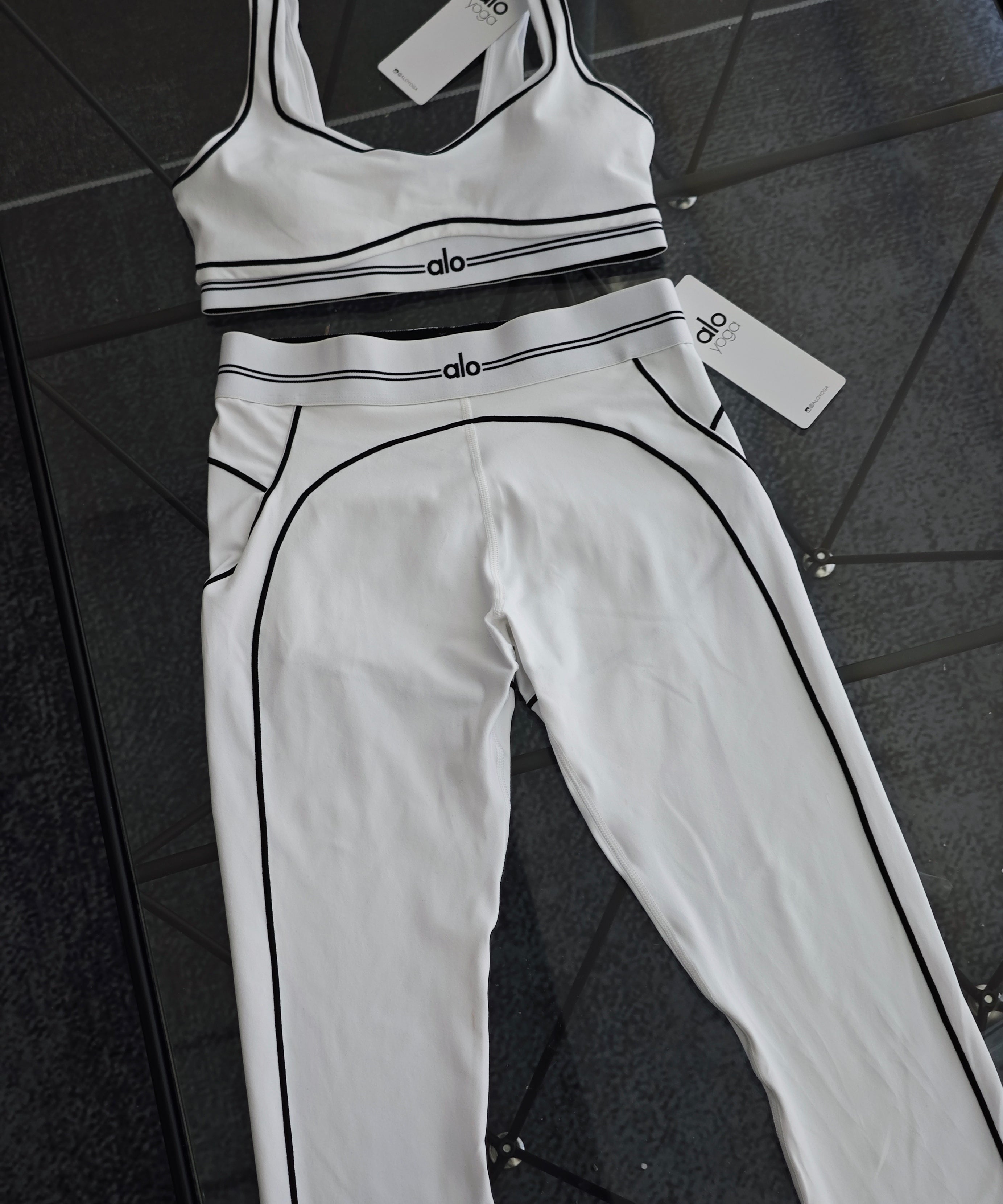 White Premium Yoga Leggings Sets