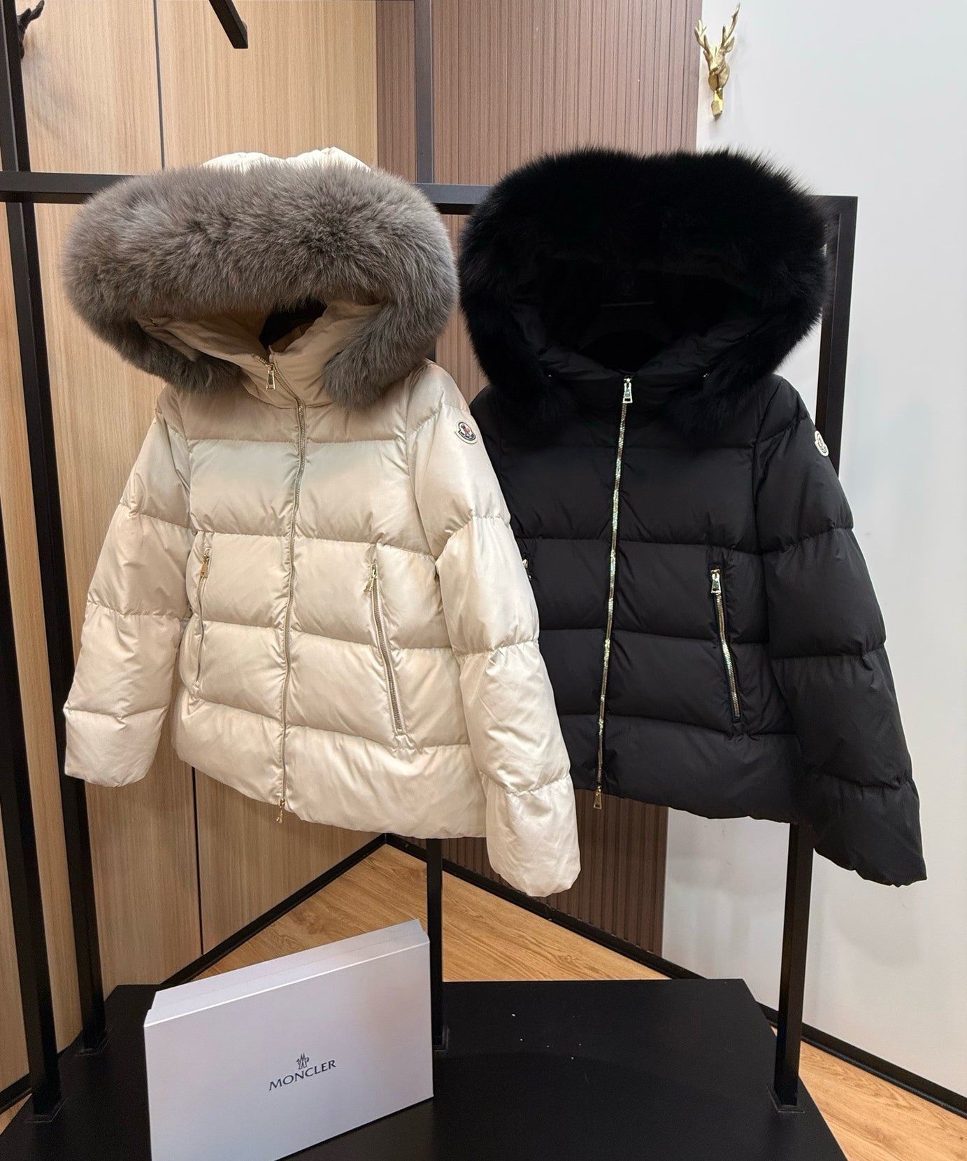 Mid Length Fur Hood Coats