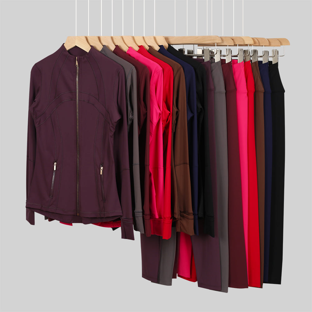 Lu Gold Zip Leggings Gym Full Sets - Write Colour in “Order Instructions” Section