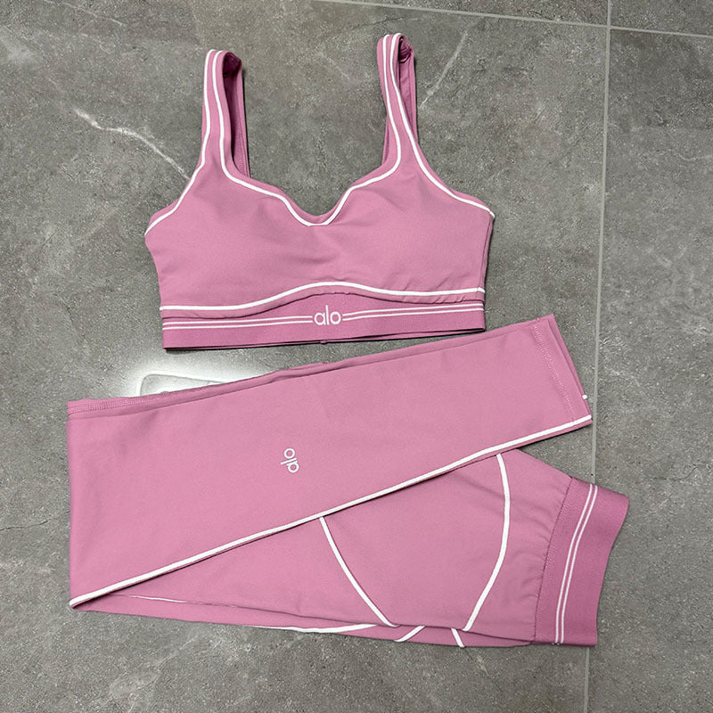Pink Rose Air Brush Yoga Set