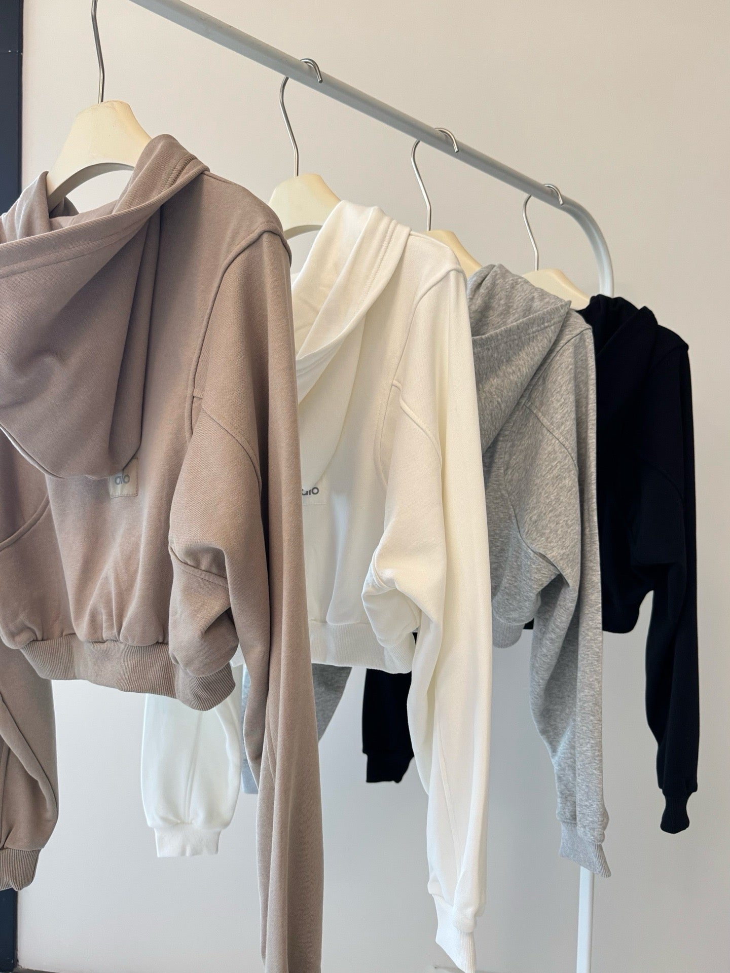 A L O Cropped Hoodies