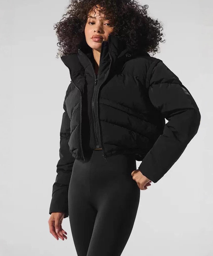 Black A L O Puffer
