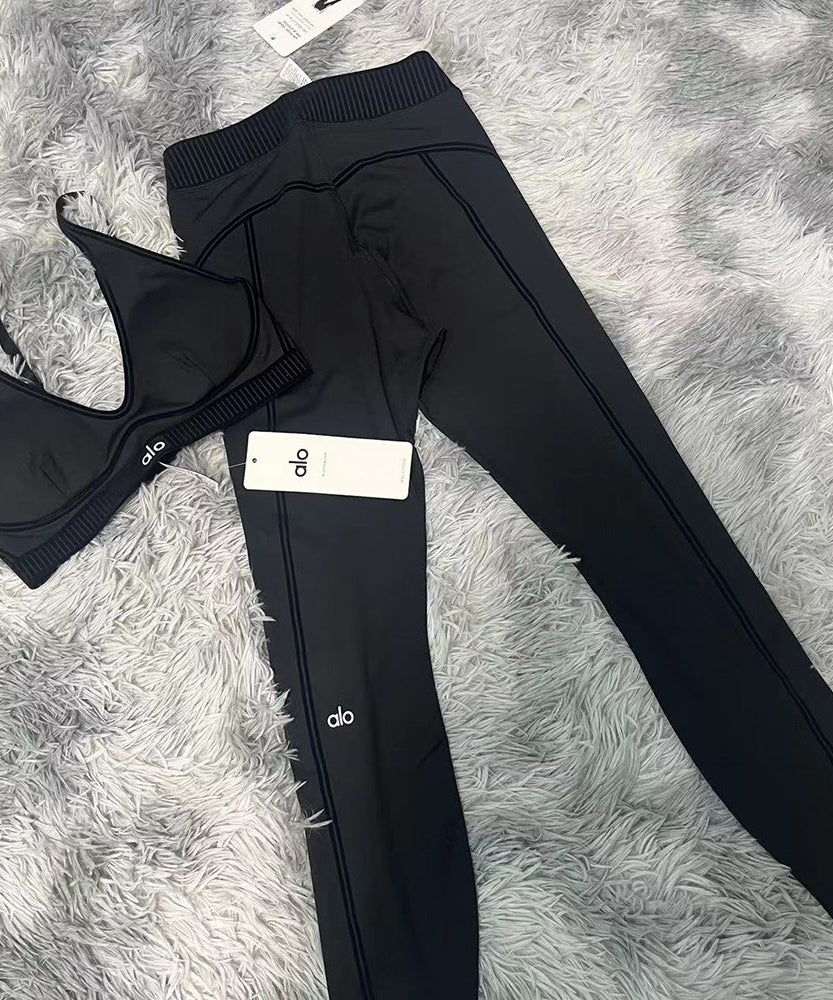 Black Premium Yoga Leggings Sets