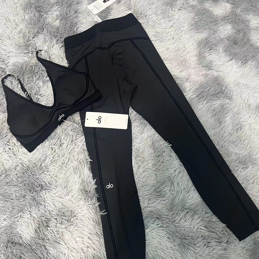 Black Premium Yoga Leggings Sets