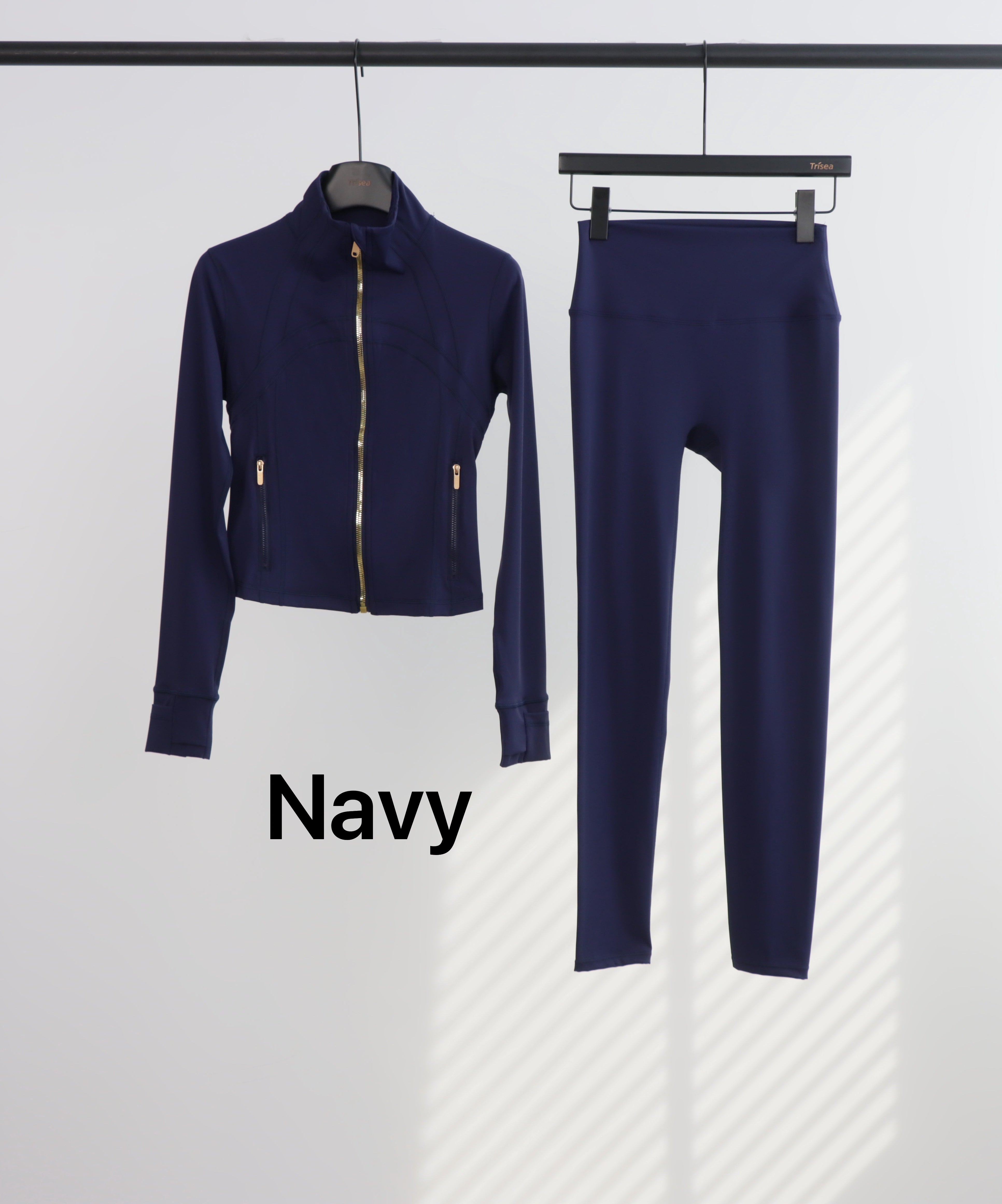 Lu Gold Zip Leggings & Cropped Jacket Sets (20+ Colours)