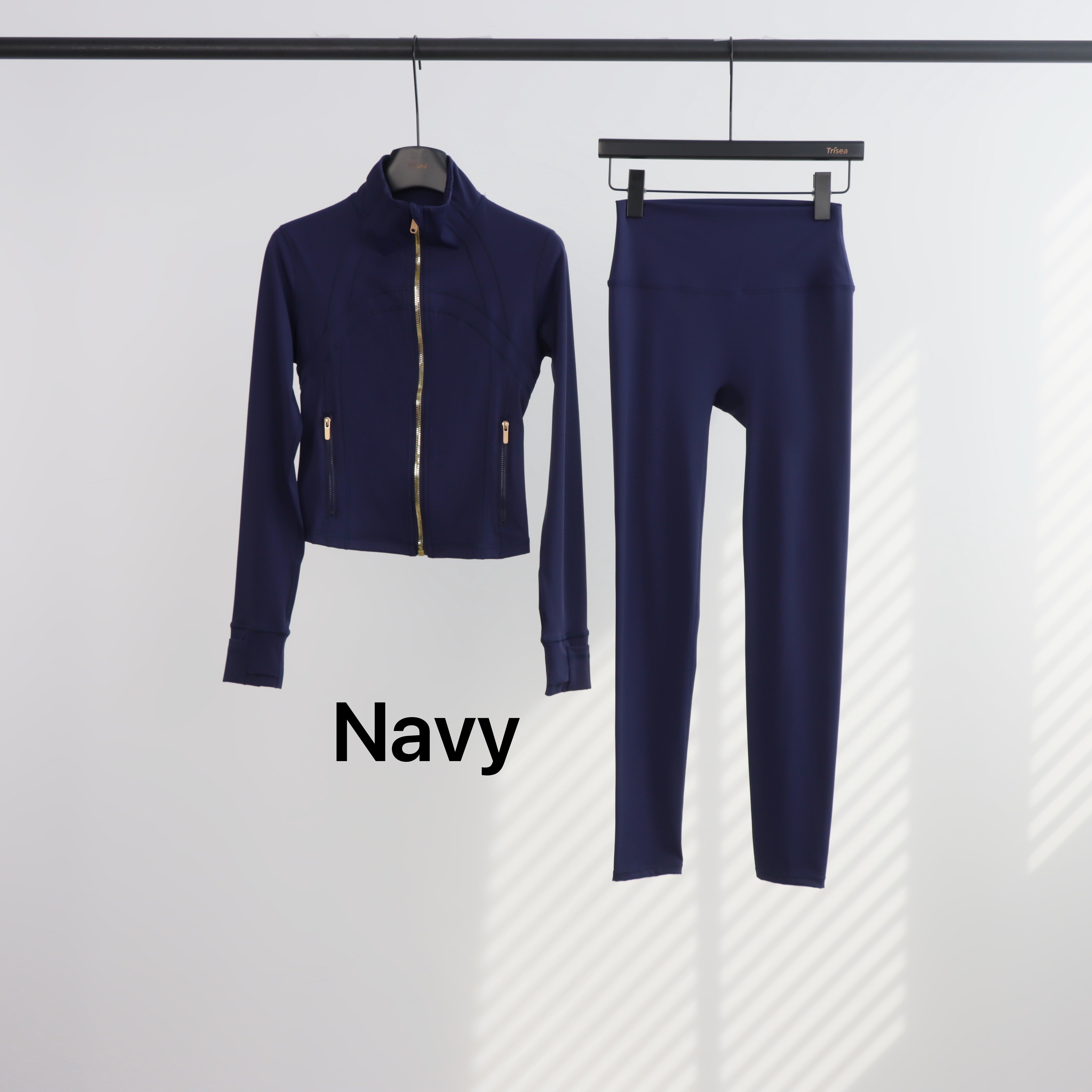 Lu Gold Zip Leggings & Cropped Jacket Sets (20+ Colours)