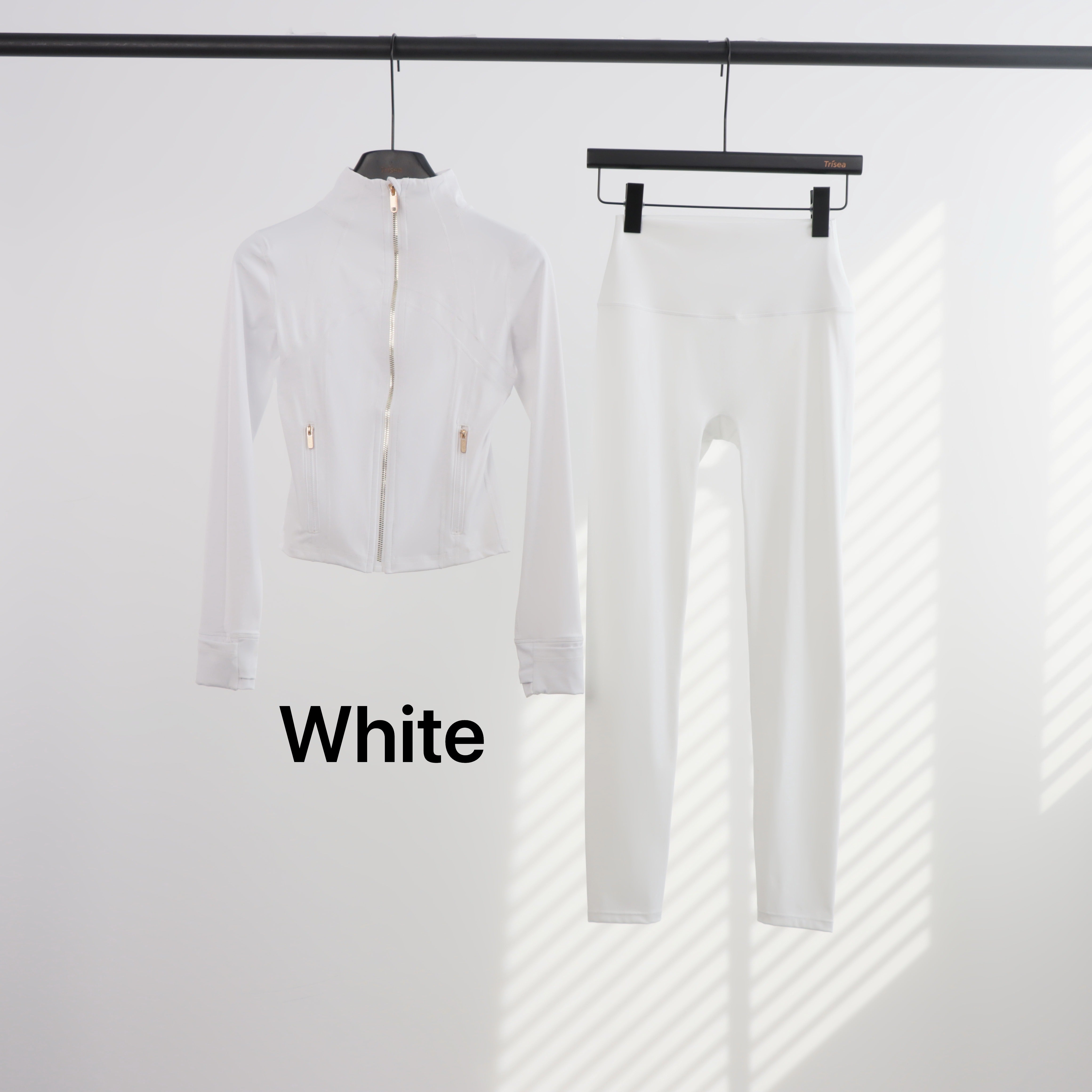 Lu Gold Zip Leggings & Cropped Jacket Sets (20+ Colours)