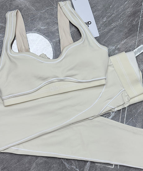 Creamy beige Premium Yoga Leggings Sets