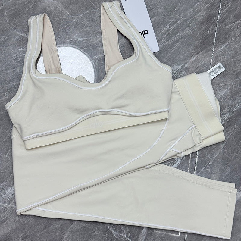 Creamy beige Premium Yoga Leggings Sets