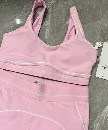 Pink Premium Yoga Leggings Sets