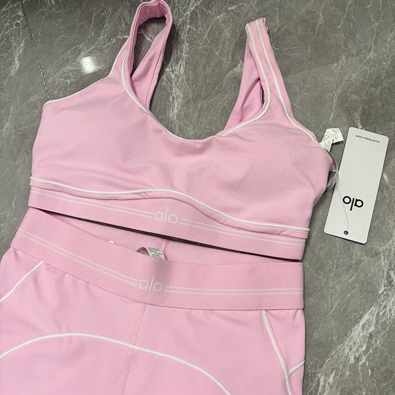 Pink Premium Yoga Leggings Sets