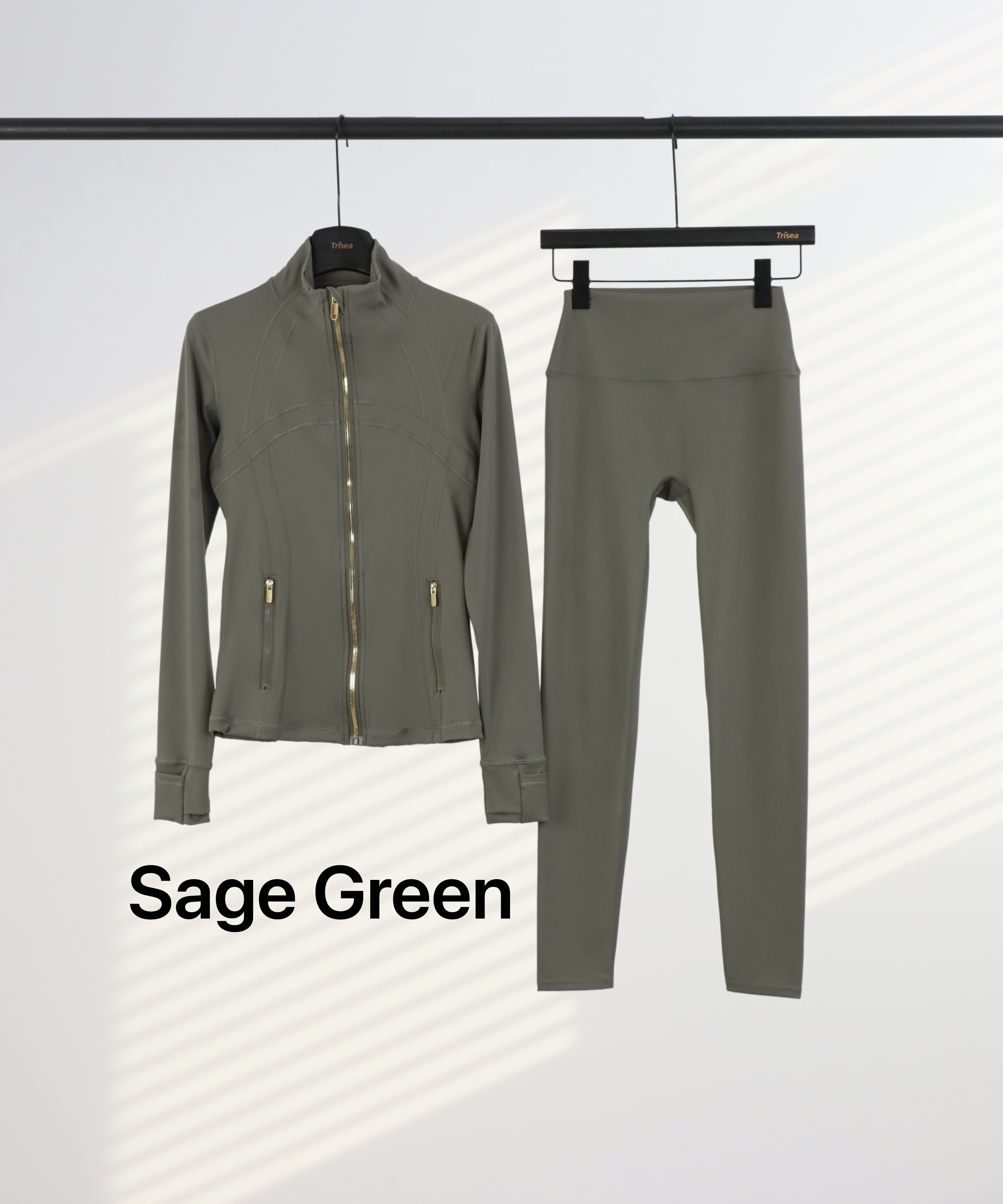 Lu Gold Zip Leggings & Jacket Sets (20+ Colours)