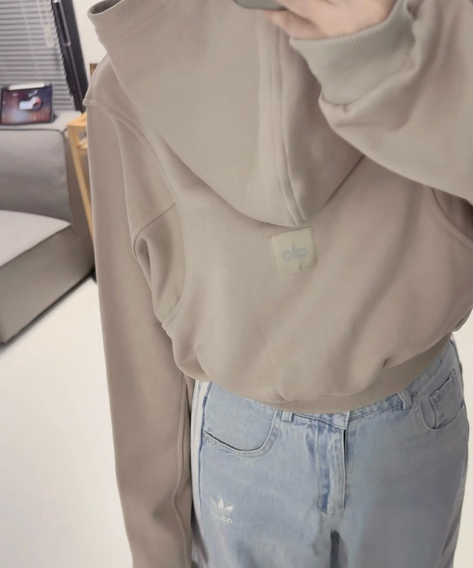 A L O Cropped Hoodies