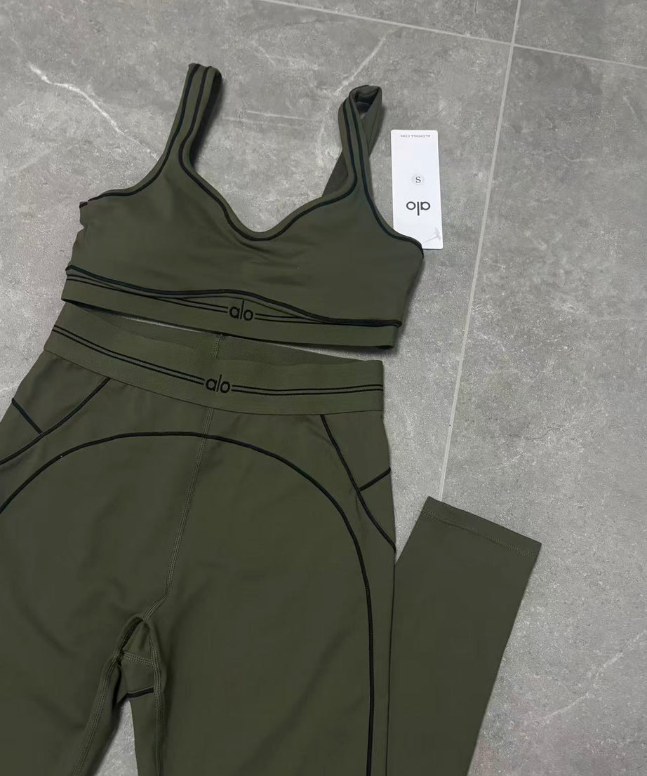 Olive Green Yoga Set