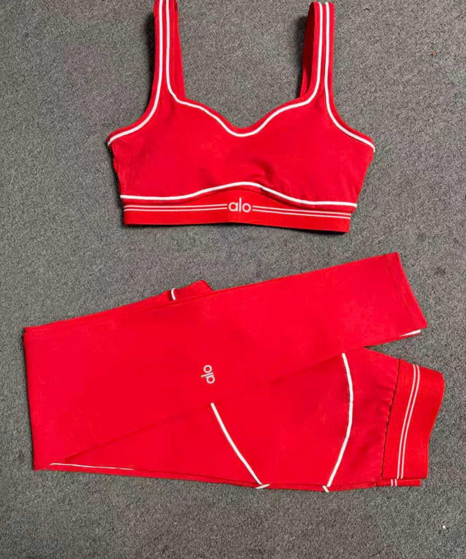 Red Premium Yoga Leggings Sets