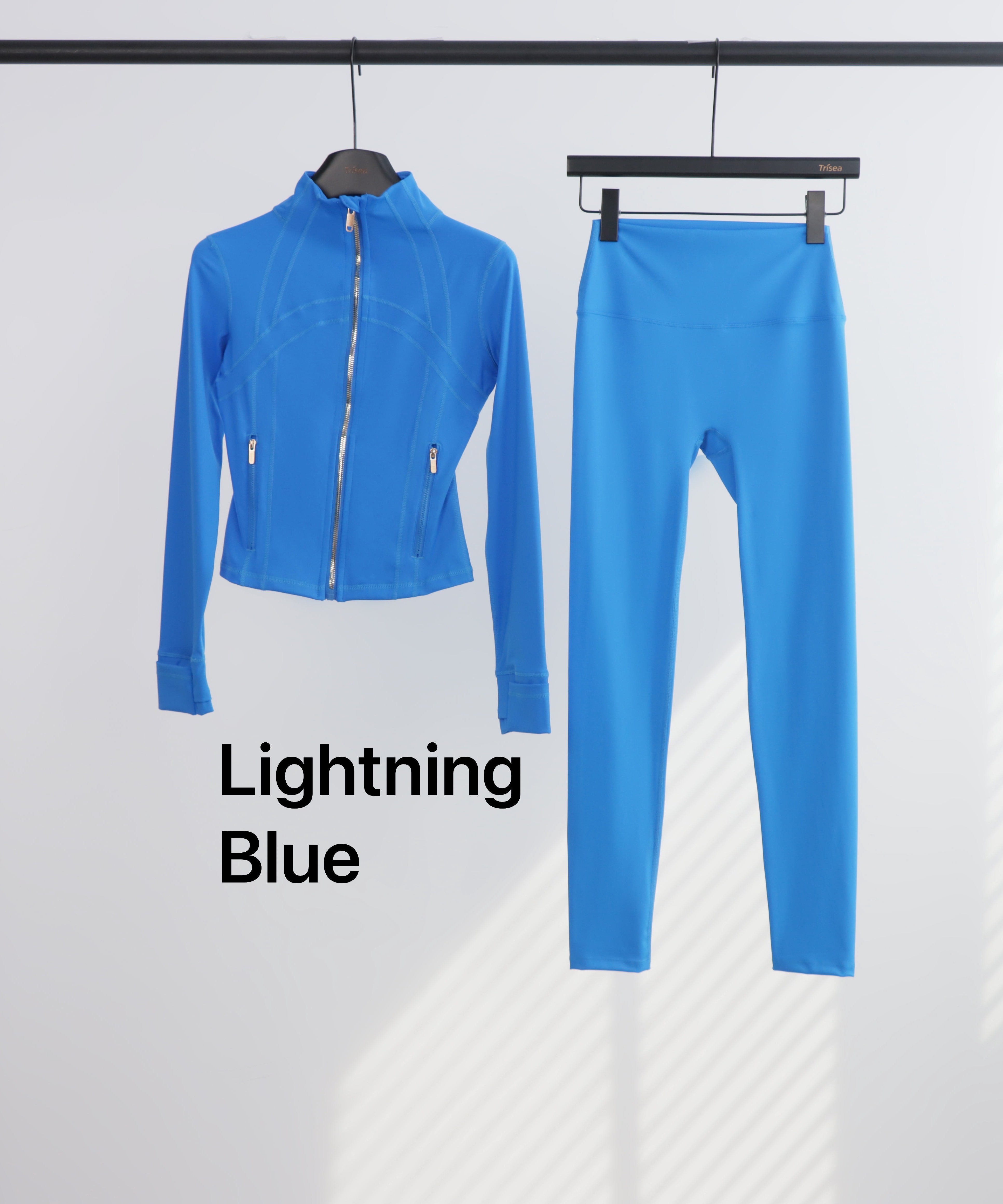 Lu Gold Zip Leggings & Cropped Jacket Sets (20+ Colours)