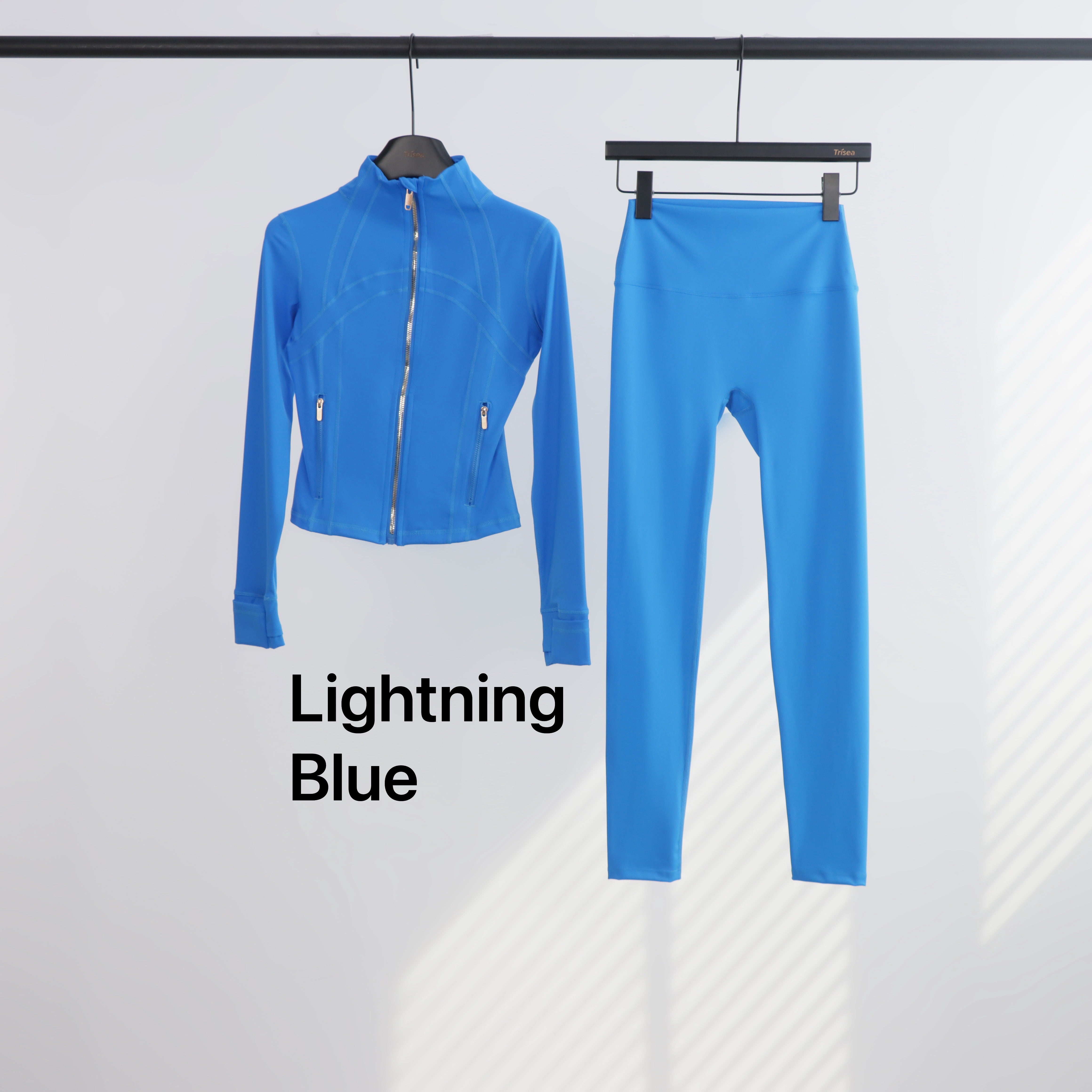 Lu Gold Zip Leggings & Cropped Jacket Sets (20+ Colours)