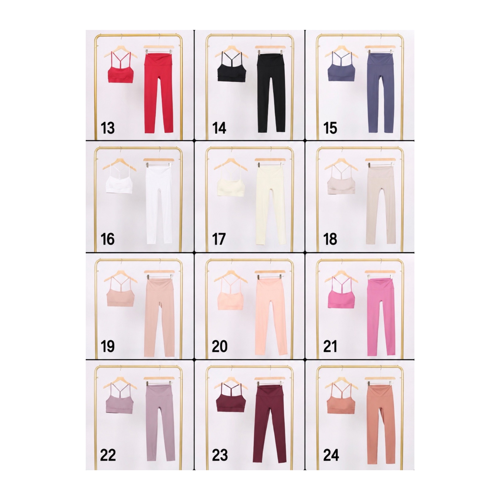 Lulu bra & leggings sets (43 colours)