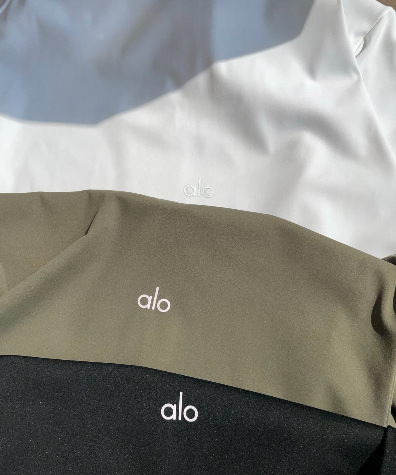 A L O soft half zips