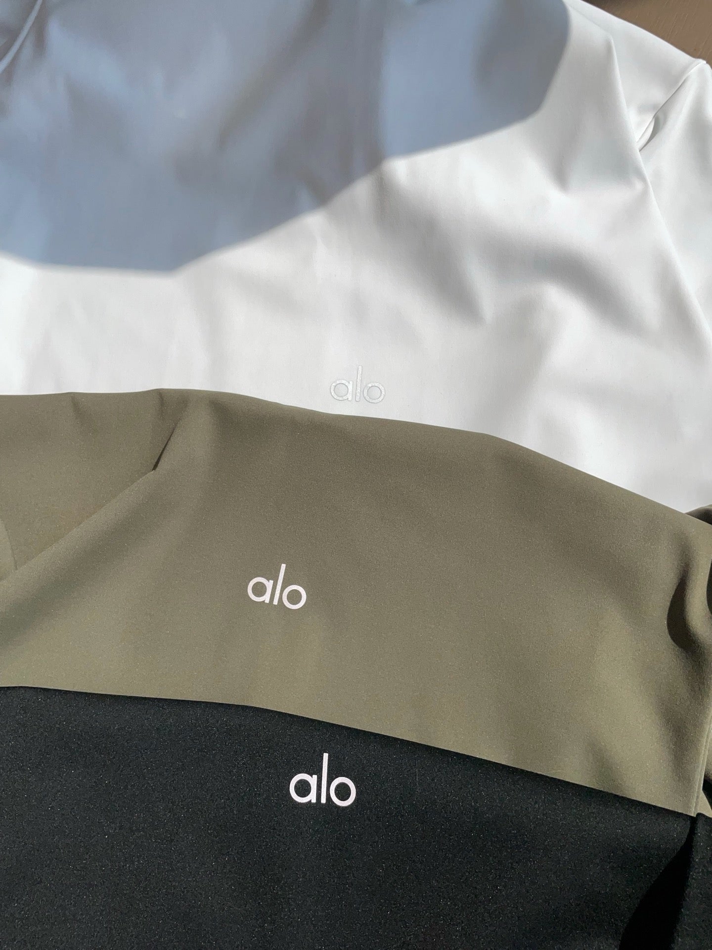 A L O soft half zips