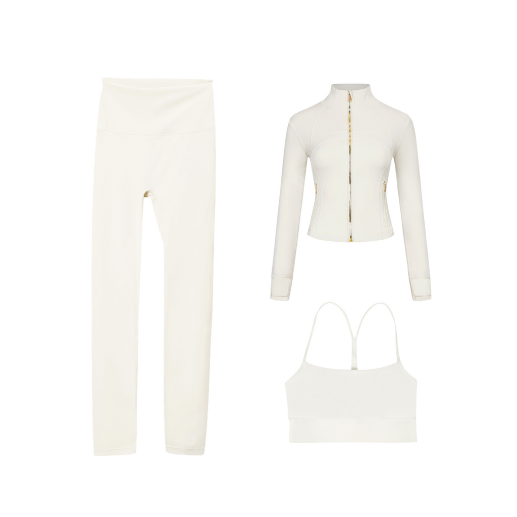 3 Piece Leggings, Bra & Jacket Sets
