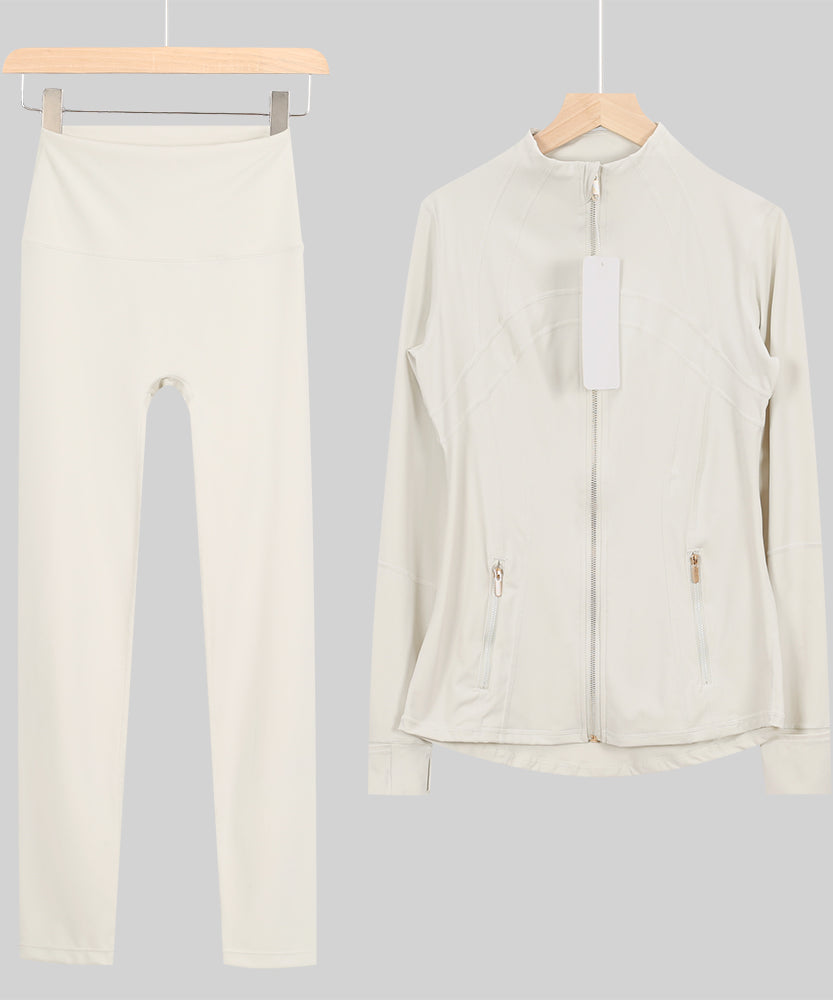 Lu Gold Zip Leggings Gym Full Sets - Write Colour in “Order Instructions” Section