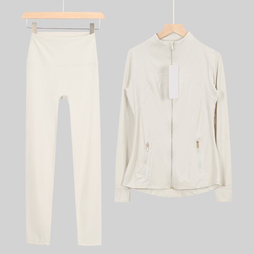 Lu Gold Zip Leggings Gym Full Sets - Write Colour in “Order Instructions” Section