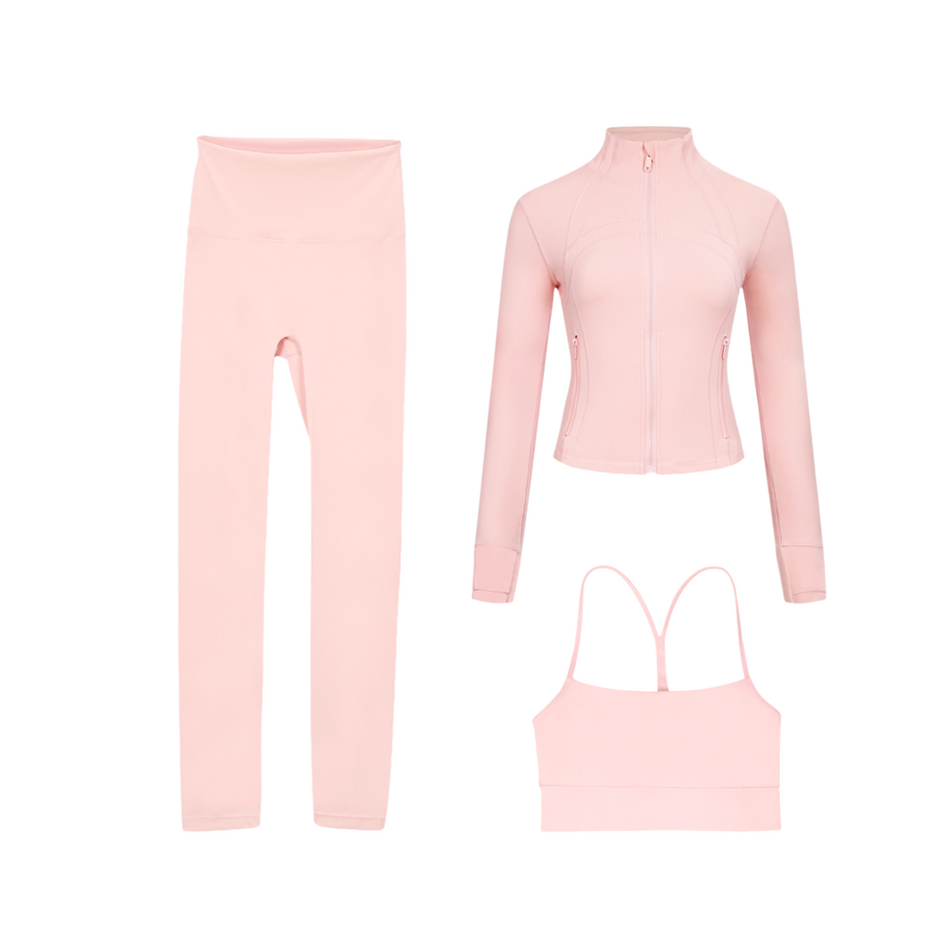 3 Piece Leggings, Bra & Jacket Sets