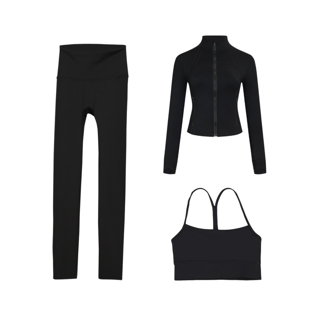 3 Piece Leggings, Bra & Jacket Sets