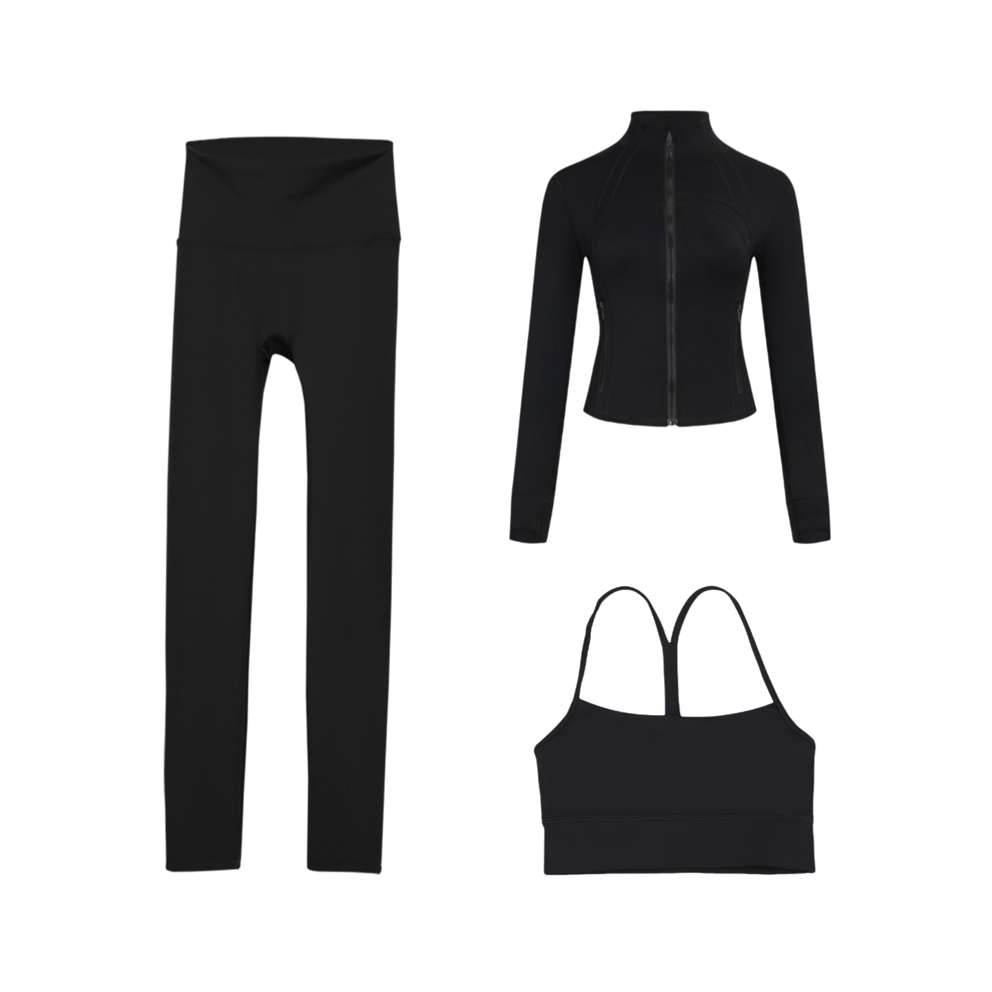 3 Piece Leggings, Bra & Jacket Sets