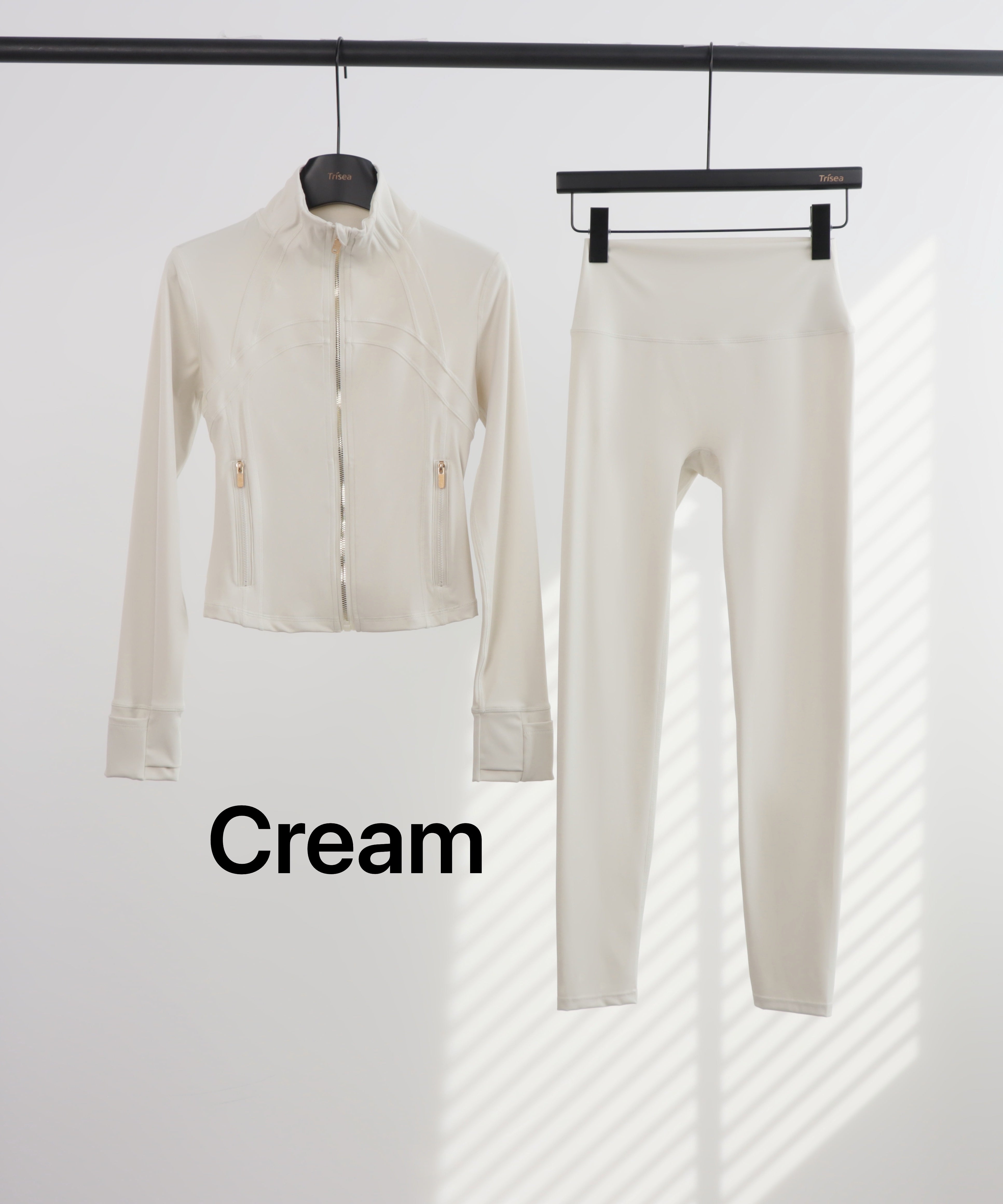 Lu Gold Zip Leggings & Cropped Jacket Sets (20+ Colours)